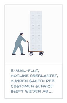 E-Mail-Flut, Hotline überlastet, Kunden sauer: der Customer Service säuft wieder ab...
